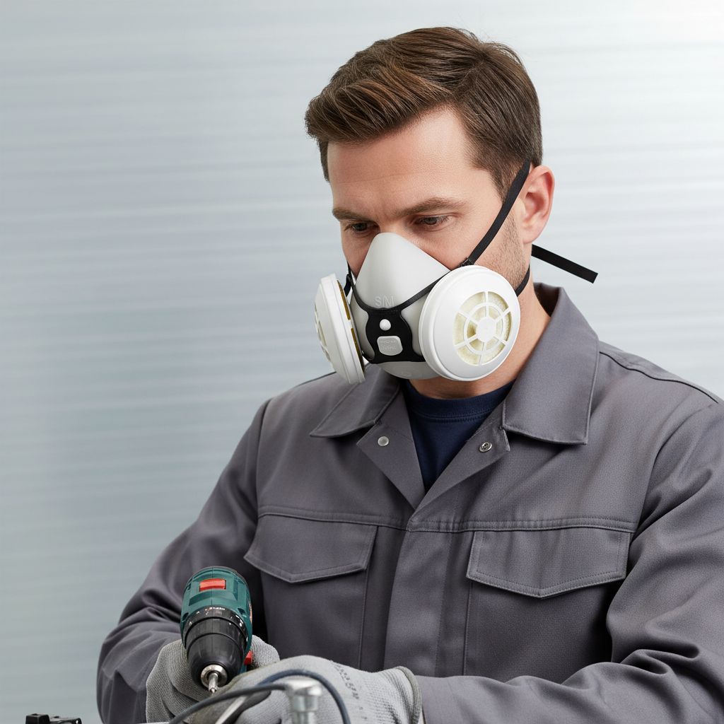 Half Facepiece Respirator Complete with P100 Filter Assembly