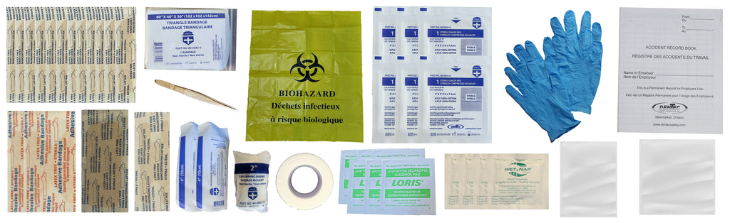 BC CSA TYPE 1 PERSONAL FIRST AID KIT BULK IN 10 UNIT METAL BOX