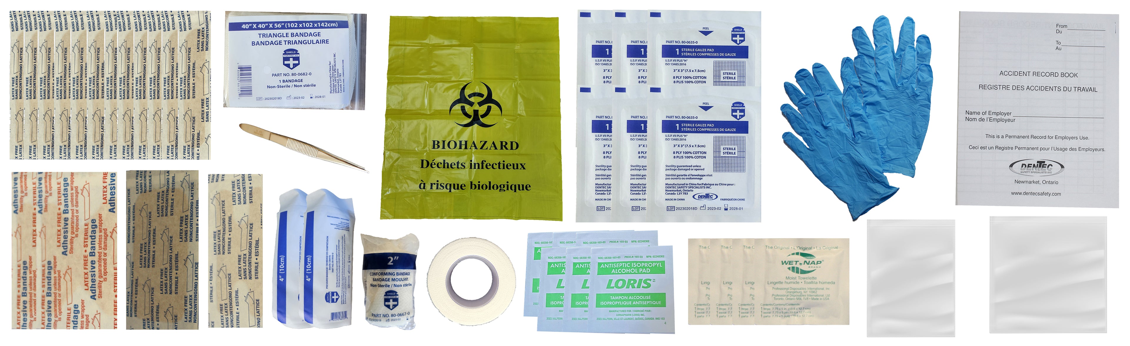 BC CSA TYPE 1 PERSONAL FIRST AID KIT BULK IN 10 UNIT METAL BOX