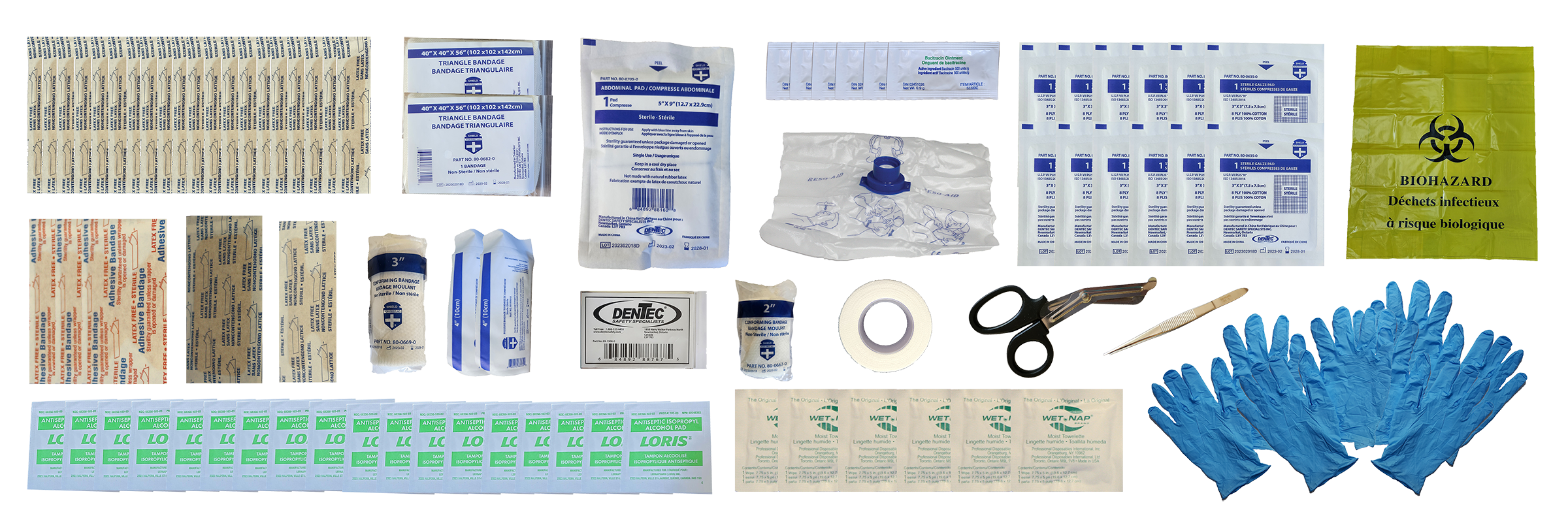 CSA Z1220-17 TYPE 2 BASIC SMALL FIRST AID KIT BULK IN SOFT PACK BAG
