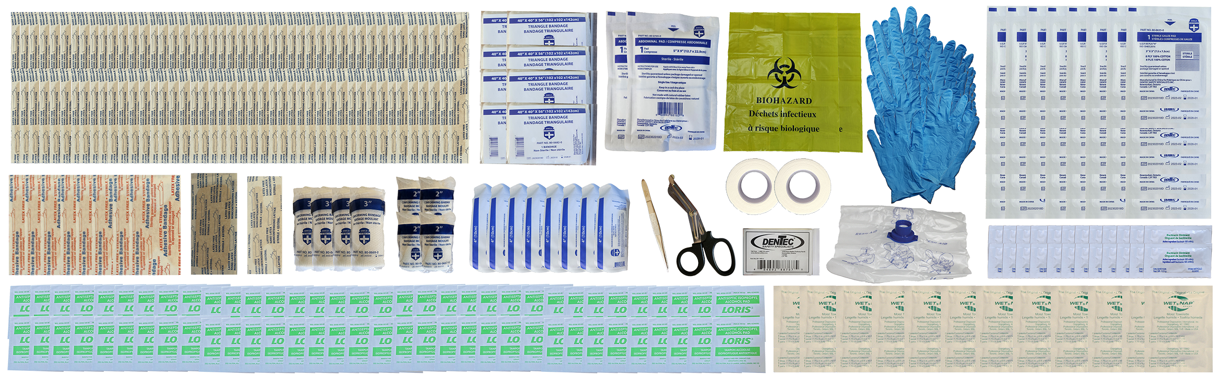 CSA Z1220-17 TYPE 2 BASIC LARGE FIRST AID KIT BULK IN 36 UNIT PLASTIC BOX