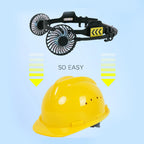 Helmets Fan Cooling External Fan Powerful Wind with Night Light Universal Adapter Hard Hat Fan Portable Safe Fan Adjustable