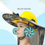 Helmets Fan Cooling External Fan Powerful Wind with Night Light Universal Adapter Hard Hat Fan Portable Safe Fan Adjustable