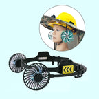 Helmets Fan Cooling External Fan Powerful Wind with Night Light Universal Adapter Hard Hat Fan Portable Safe Fan Adjustable